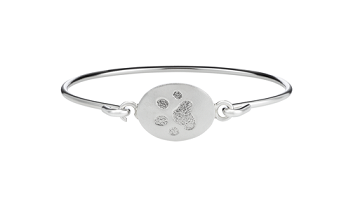 Bangle Bracelet 7.5” with Paw print-image