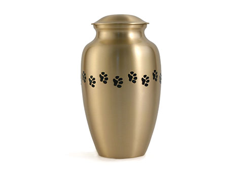 Classic Paw Print Urn – Bronze-image