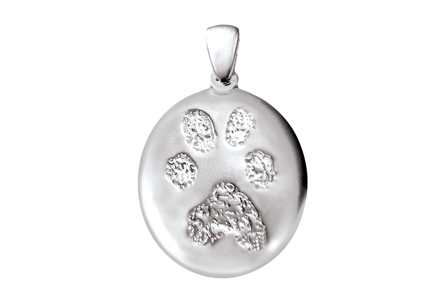 Custom Print Charm – Sterling Silver – Paw-image