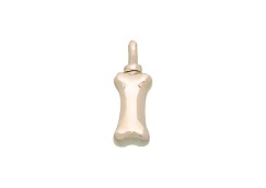 Dog Bone Pendant – Vertical – Gold Vermeil-image