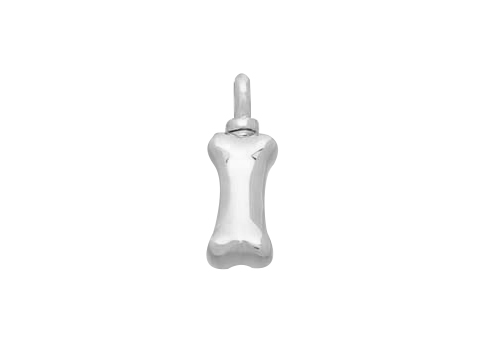 Dog Bone Pendant – Vertical – Sterling Silver-image