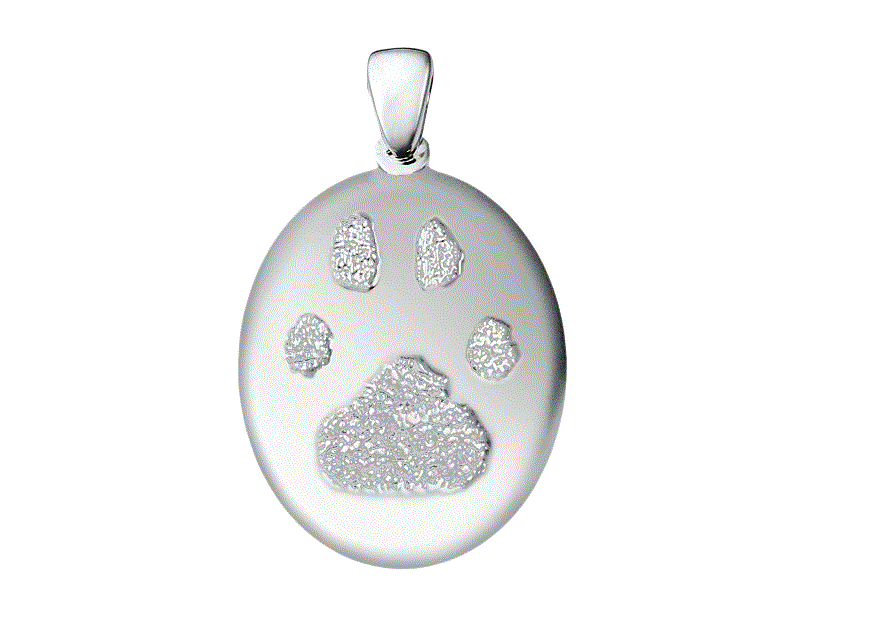 Grand Print Charm – Sterling Silver – Paw-image