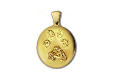 Grand print Charm – 14K Yellow Gold – Paw-image