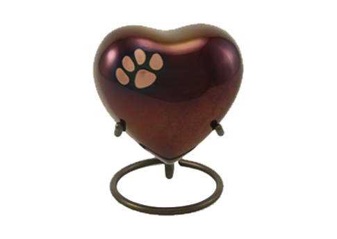 Keepsake Heart – Classic Single Paw Raku-image