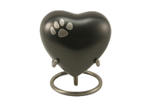 Keepsake Heart – Classic Single Paw Slate-image