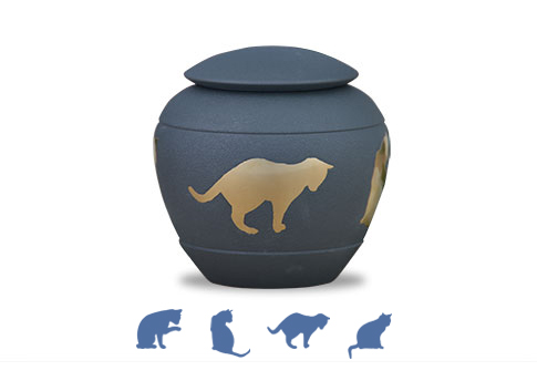 Silhouette Urn – Shale Cat-image