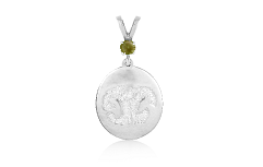 Custom Print Charm With Single Stone Bail – Nose-image