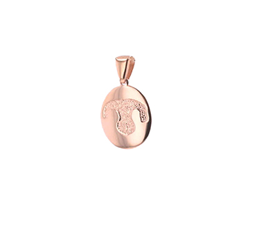 Custom Print Charm – 14K Rose Gold – Nose-image