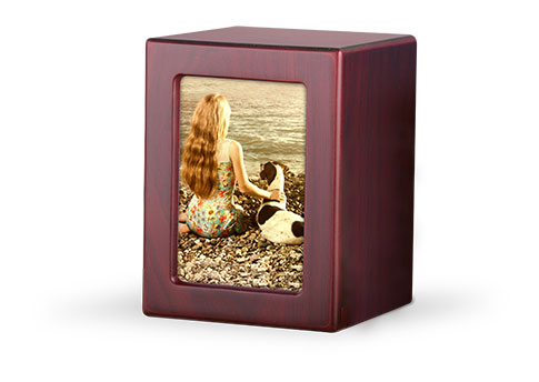 Wood Photo Urn – Cherry-image